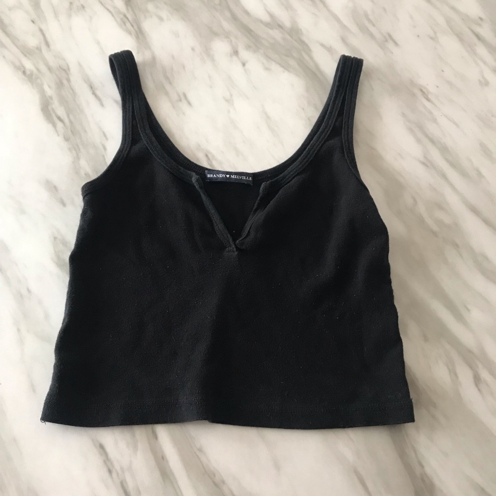 Brandy Melville Black Cropped Tank